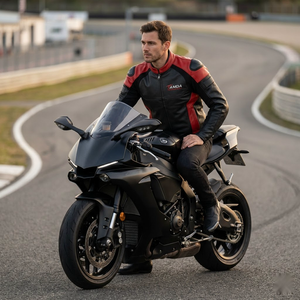 Custom Men's <b>Biker</b> Leather <b>Jacket</b> Motorcycle Racing | Motorbike Auto Racing Wear Online Sale - Product Image 3