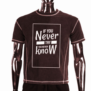 Camiseta Personalizada con Lavado Ácido, Estilo Vintage Unisex, Fabricante OEM de Marca Privada, Corte Regular, Manga Corta - Product Image 1