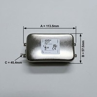Filtre EMI/RFI monophasé multi-étages Schaffner FN2060-20-06 20A, suppresseur de bruit haute performance, médical, 250VAC, en acier inoxydable