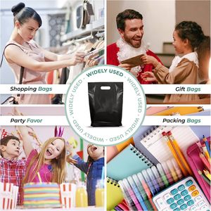 Vente en gros de sacs à provisions en plastique PE à logo imprimé avec poignée découpée en PEHD personnalisé Articles promotionnels à bon prix pour les supermarchés - Product Image 6