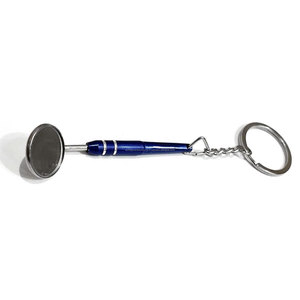 World Precision Surgical Dental Mouth <b>Mirror</b> Keychain Stainless Steel Blue Handle ENT Surgical Instrument Machinery Gift - Product Image 2