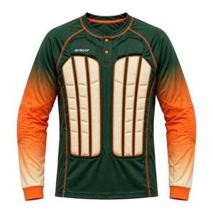 Maillot de baseball rembourré unisexe Amkoor, couleur personnalisée, maille en polyester respirante, motif géométrique, fermeture à boutons, sport adulte - Product Image 1