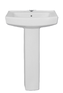 Ensemble de lavabo sur pied moderne pour lavabos Polo avec montage sur robinet monotrou de forme ovale robinet de salle de bain - Product Image 3