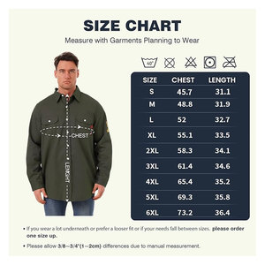 Chemises FR pour hommes 7,5 oz, résistantes à l'eau et ignifuges, vestes de soudage NFPA2112 CAT2, fermeture à boutons-pression, en coton - Product Image 5
