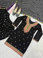 Tenue traditionnelle indienne pour femme, très vendue, écologique, Salwar Kameez, costume pakistanais, pantalon style Dhoti, prêt-à-porter