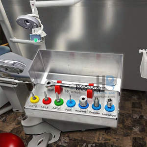 <b>8</b>-Piece Manual Dental Bone Compression Kit Reusable Stainless Steel <b>Ratchet</b> Wrench Screws Sinus Lift Instruments By Dentavex - Product Image 6