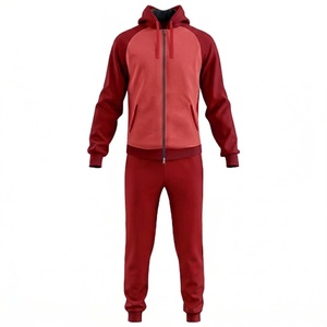 Men's Solid <b>Black</b> Hooded Tracksuit Full Zipper Casual Jogger <b>Pants</b> Set Breathable Cotton Regular Fit Autumn Wear - Product Image 2