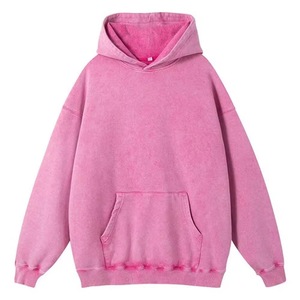 Sudadera con Capucha Unisex Rosa Lavado, con Bolsillo Delantero, Sudadera Informal de Forro Polar - Product Image 1