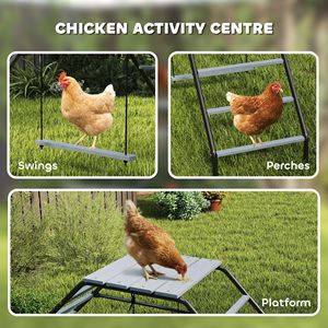 Posatoi Regolabili per Pollaio con 10 Barre di Sostegno per Allevamenti di Polli da Cortile - Product Image 5