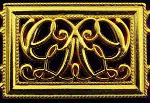 Collar de Cadena Masónico de Primera Calidad, Chapado en Oro, con Pedrería Azul, para Grandes Oficiales - Product Image 4