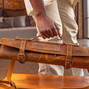 Bolsa de Herramientas Profesional de Alta Calidad, en Tendencia, de Cuero Genuino, Organizador de Cuchillos, LKR-0299, Gran Venta - Product Image 1