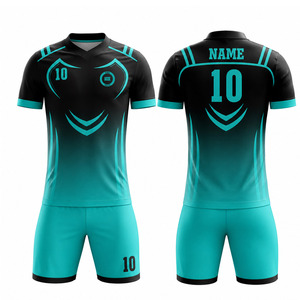 ชุดฟุตบอลพรีเมียม OEM เสื้อฟุตบอลแบบกำหนดเอง กางเกงขาสั้น ระบายอากาศ แห้งเร็ว ชุดทีมแบบซับลิเมชั่น - Product Image 1