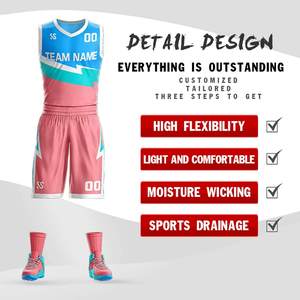 Uniforme de Baloncesto Personalizado con Impresión OEM, Transpirable, Antibacterial, Anti-UV, de Secado Rápido, Ropa Deportiva de Poliéster para Verano e Invierno para Hombre - Product Image 2