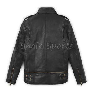 Chaqueta de Cuero Genuino para Hombre, Cuello Alto, Impermeable, Ecológica, al por Mayor, Alta Calidad, Mejor Precio Bajo - Product Image 2