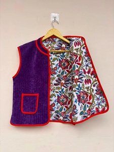 Nitin Exports <b>Velvet</b> Suzani Embroidered Vest Boho Festival Floral Waistcoat Handmade Ethnic <b>Jacket</b> Sleeveless Bohemian Layer - Product Image 3