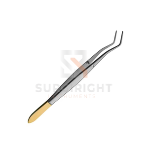 Pinzas dentales Meriam de acero inoxidable, con mango liso, curvadas y dentadas, para apósitos de algodón, OEM, quirúrgicas, CE - Product Image 6