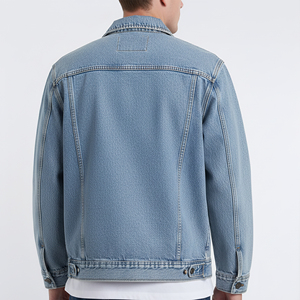 Hot Selling 100% Cotton 14 OZ Fabric Zip Up Closure Front Pocket <b>Denim</b> <b>Jacket</b> For Men Casual Wear Heavyweight Jeans <b>Jacket</b> - Product Image 3