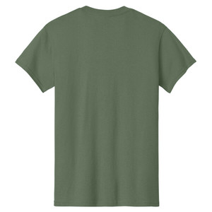 เสื้อยืดผู้ชายสไตล์ไฮสตรีท ผ้าเจอร์ซีย์คอตตอน 100% พร้อมตัวเลือกโลโก้แบบกำหนดเอง สีเขียวทหาร - Product Image 6