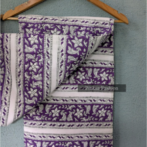 Tela de Algodón Voile Estampada con Flores Púrpuras, Diseño Personalizado, Transpirable y Suave, para Marcas de Moda - Product Image 5