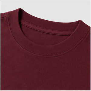 Camiseta de Manga Corta Extra Grande para Hombre, de Algodón Grueso Color Borgoña, Personalizada, MTS-OVR-0035 - Product Image 5