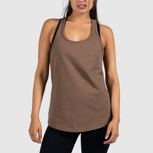 Camiseta Deportiva sin Mangas para Mujer, Estilo Racerback, para Gimnasio, Entrenamiento, Fisicoculturismo, Fitness, Casual, Sólida - Product Image 1