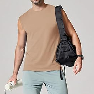 <b>Mens</b> High Quality Sports Vest Custom Sleeveless <b>Cropped</b> Boxy Fit Muscle Gym Tank <b>Top</b> <b>for</b> <b>Men's</b> Streetwear - Product Image 5