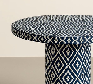ILAHI's Bone Inlay Table Modern Design Agate Detailing <b>Storage</b> Portable Home Furniture - Product Image 2