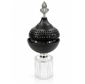 Magnifique brûleur d'encens à refoulement en métal avec support, porte-encens d'aromathérapie pour la maison, diffuseur de parfum de luxe islamique - Product Image 1
