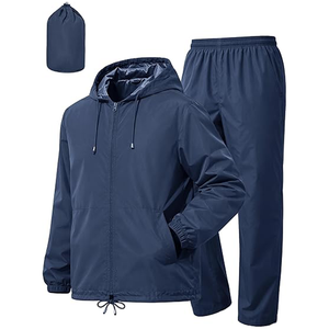Ensemble coupe-vent personnalisé pour homme : veste à capuche et pantalon – Tenue de sport pour entraînement en extérieur et randonnée - Product Image 5