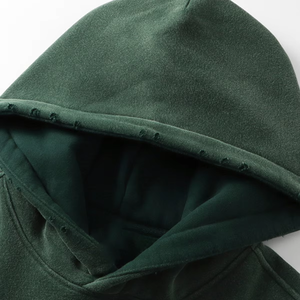 Sweat-shirts personnalisés vintage délavés pour l'automne, 360 g/m², avec logo brodé, en coton épais, unisexe, coupe oversize, épaules tombantes, rose délavé à l'acide - Product Image 4