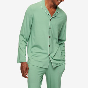 High Quality <b>Men</b> Sleeping Sets Custom Logo Soft Breathable Nightwear Set For Sleeping And Casual Home Wear - Product Image 3