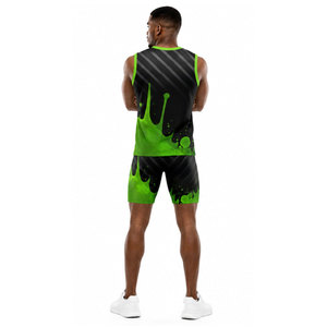 Uniformes de football américain 7v7 personnalisés de qualité supérieure, imprimés par transfert thermique, maillots de compression de haute qualité, pantalons courts respirants - Product Image 3