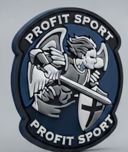 Profit Sport Circular 3D Embossed PVC Patch With Knight And Cross Design Sew-On Badge For Apparel Decoration - Product Image 5