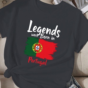 Drapeau Les légendes sont nées au Portugal t-shirt comfit pour femmes - Product Image 3