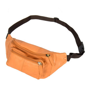 Bolsos de cintura de cuero para hombre y mujer, bolsos de cintura de cuero personalizados de gran venta, bolsos de cintura con logotipo personalizado a la moda. - Product Image 3