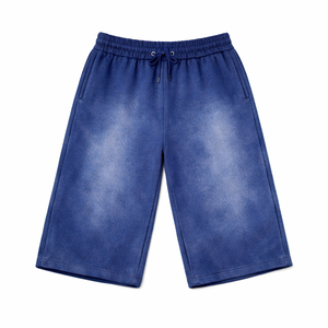 Pantalones Cortos Largos para Hombre, Lavado Ácido, con Bolsillos, Cintura Elástica, Estilo Urbano, Felpa Francesa, 100% Algodón, Impermeables, Transpirables, Servicio OEM - Product Image 6