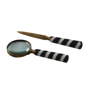 Loupe avec coupe-papier et manche en bois pour la maison, le bureau, la lecture de livres, la lecture de cartes, les guides nautiques et les objets de collection - Product Image 3