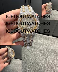 Reloj Mecánico Automático de Lujo para Hombre, Completamente Adornado con Cristales, Caja de Acero Inoxidable de 40 mm, Cristal con Incrustaciones de Moissanita, Resistente al Agua hasta 10 Bares - Product Image 3