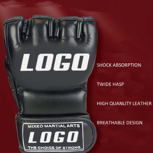 Gants de frappe en cuir de qualité supérieure pour MMA et Krav Maga avec fermeture auto-agrippante pour la défense personnelle et la pratique des arts martiaux - Product Image 6