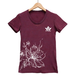 เสื้อยืดพิมพ์ลายดอกไม้สำหรับผู้หญิง แขนสั้น คอกลม ผ้าฝ้ายเจอร์ซีย์ ทรงเข้ารูป สไตล์ลำลอง สำหรับฤดูใบไม้ผลิและฤดูร้อน - Product Image 5