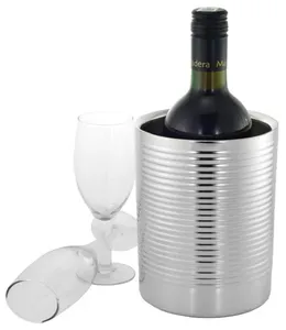 Refroidisseur à vin en acier inoxydable à double paroi isolé, design côtelé, résistant à la rouille, pour la vente en gros (OEM) - Product Image 3
