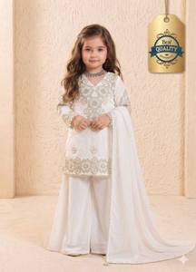 Ensemble Palazzo Premium pour Filles en Georgette Fox avec Broderies Lourdes, Idéal pour les Acheteurs Exportateurs - Product Image 2