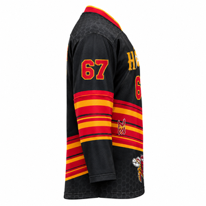 Maillot de hockey sur glace personnalisé, uniforme d'équipe sublimé, fabricant OEM, vêtements de sport à marque privée - Product Image 3