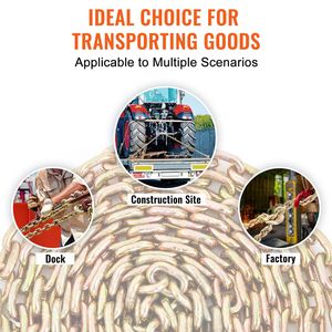 Catena di traino zincata certificata DOT con ganci G80 da 3/8 X20, limite di carico di esercizio 7100 libbre - Product Image 6