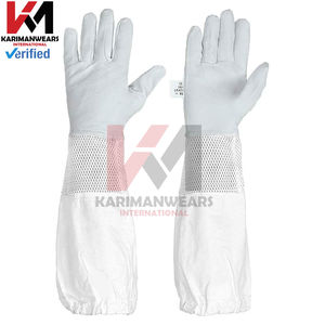 Guantes de Apicultura Ajustables con Protección de Muñeca, Guantes Largos de Cuero para el Manejo de Colmenas y la Extracción de Miel - Product Image 5