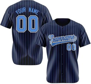 Fabricant de vêtements pour équipes de baseball, maillots de sport personnalisés, maillot de baseball respirant avec design rayé, vêtements d'équipe - Product Image 1