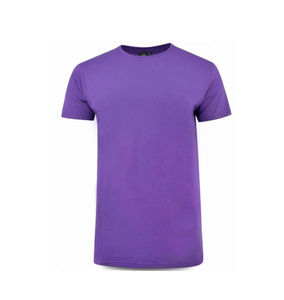 Camiseta de Manga Corta con Cuello Redondo, 100% Algodón, Color Morado, Estilo Informal para Hombre, Transpirable - Product Image 3