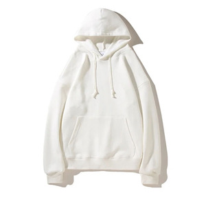 Sweat-shirt à capuche en molleton pour homme, uni, avec cordon de serrage contrastant et poche kangourou, style streetwear, personnalisable, vente en gros - Product Image 2