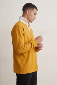 Polo Homme Oversize à Épaules Tombantes, Col Rabattu, Coupe Ample, Style Urbain - Product Image 4