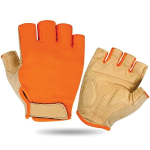 Gants de cyclisme mi-doigts unisexes d'été respirants en polyester et coton avec fermeture auto-agrippante – Design rouge, noir, gris - Product Image 2